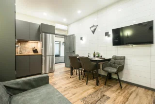 Сярьги: Уютные апартаменты FILIN HAUSE в Охта Парке