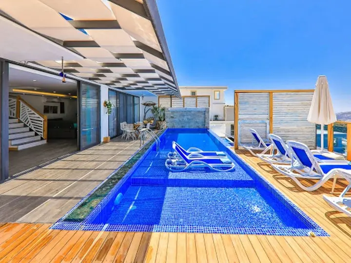 Калкан: Villa with 5 Bedrooms in Ka?, with Wonderful Sea View, Private Pool And Enclosed Garden - 3 Km From the Beach
