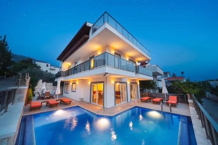 Калкан: Villa With 5 Bedrooms In Kalkan With Wonderful Sea View Private Pool Terrace