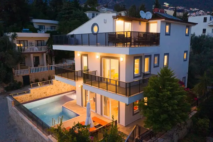 Калкан: Villa With 5 Bedrooms In Kalkan With Wonderful Sea View Private Pool Terrace