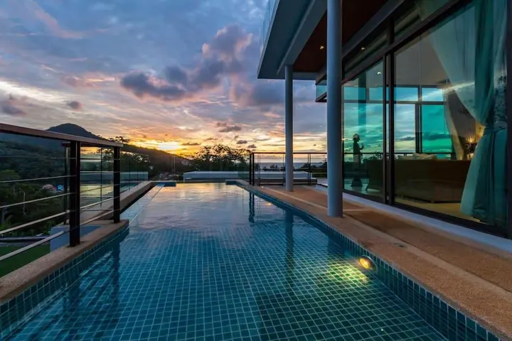 Кату: Kamala Seaview villa pool & rooftop jacuzzi