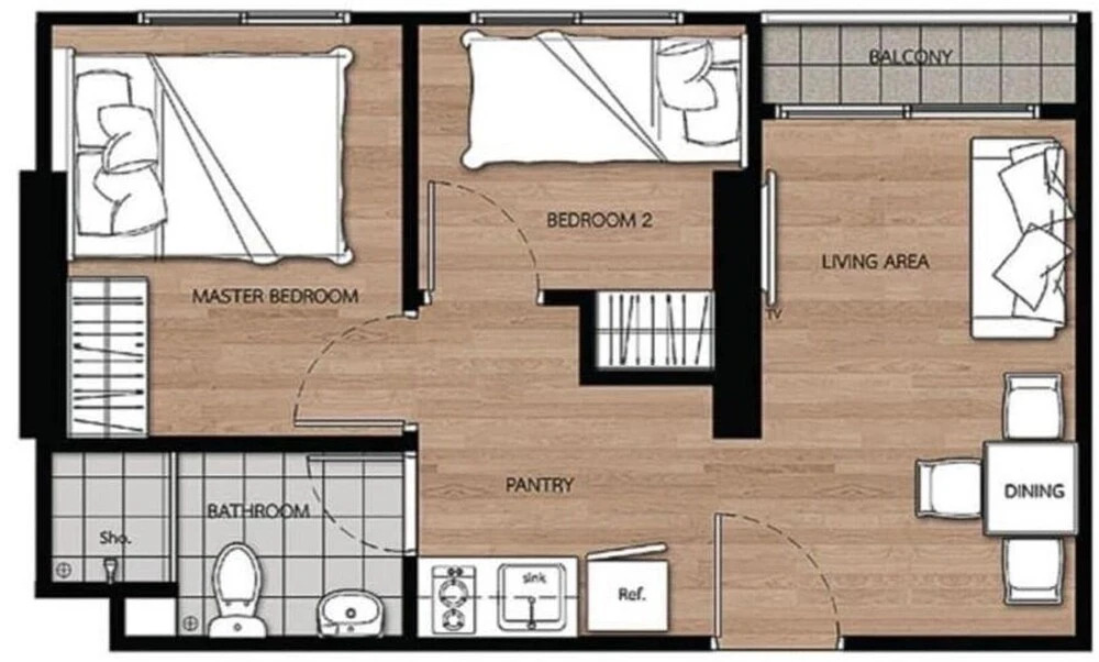 Самутпракан: Lovely 2-bed Apart - 19th Floor Notting Hill Bldg