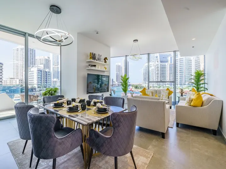 Дубай: Апартаменты Lavish 2BR with Balcony | Full Marina View