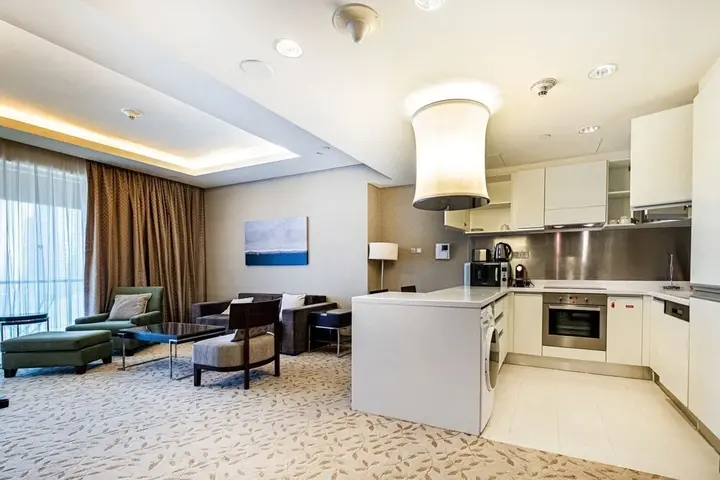 Дубай: The address dubai mall Luxury 1bed balcony
