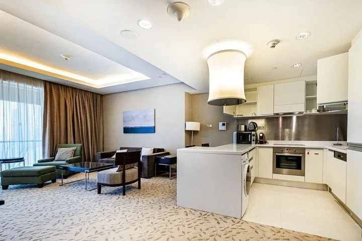 Дубай: The address dubai mall Luxury 1bed balcony