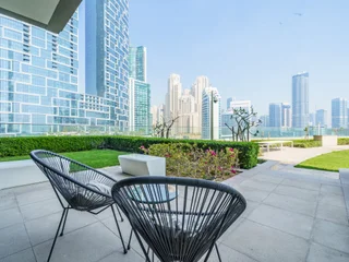 Дубай: Апартаменты Gorgeous 1 BR with Private Terrace | Marina View