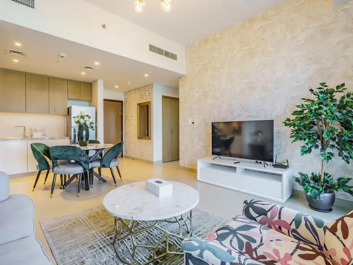 Дубай: Апартаменты Gorgeous 1 BR with Private Terrace | Marina View