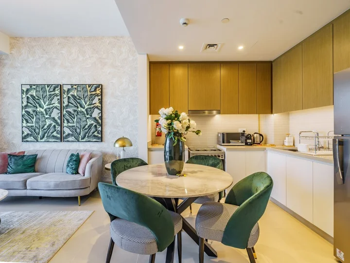 Дубай: Апартаменты Gorgeous 1 BR with Private Terrace | Marina View
