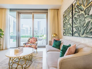 Дубай: Апартаменты Gorgeous 1 BR with Private Terrace | Marina View