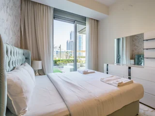 Дубай: Апартаменты Gorgeous 1 BR with Private Terrace | Marina View