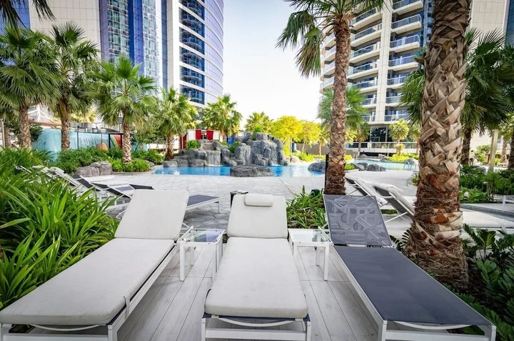 Дубай: Al Ashrafia Skyline Apts Panoramic view