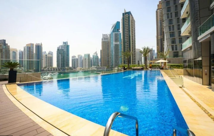Дубай: Dubai Marina beautiful apartment with water view