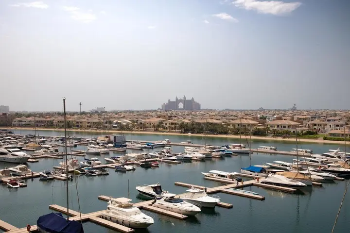 Дубай: Palm Jumeirah Luxury w Private Beach Atlantis View
