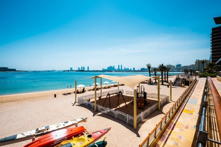Дубай: Palm Jumeirah Luxury w Private Beach Atlantis View