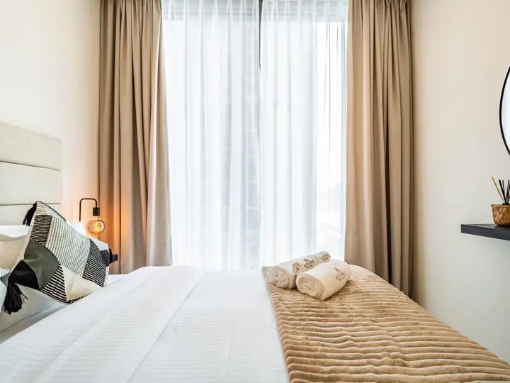 Дубай: Apartments Cozy 1 BR Burj Khalifa Glimpse Sobha Hartland