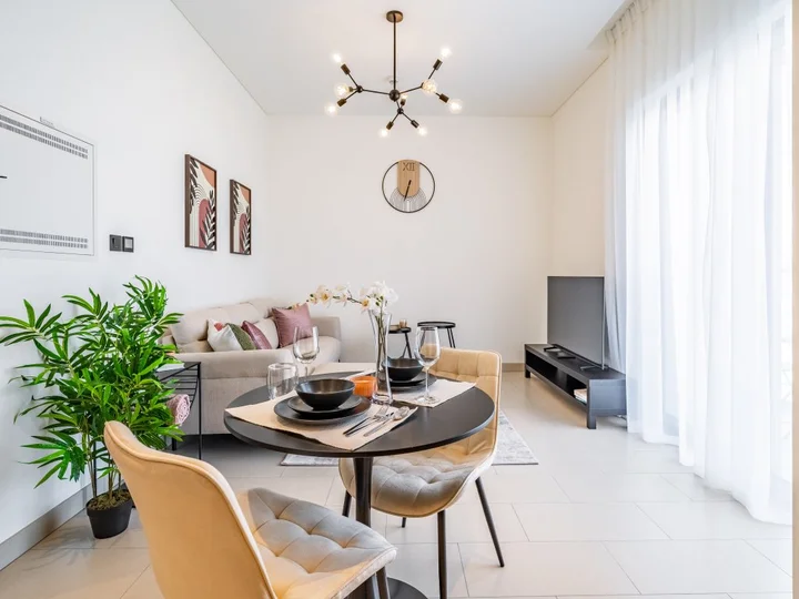 Дубай: Apartments Cozy 1 BR Burj Khalifa Glimpse Sobha Hartland