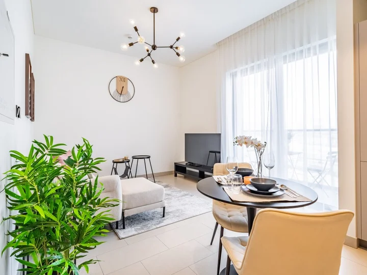 Дубай: Apartments Cozy 1 BR Burj Khalifa Glimpse Sobha Hartland