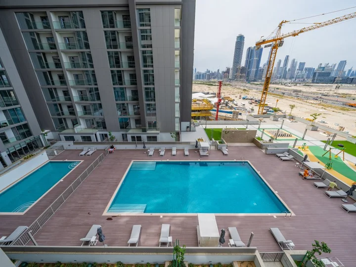 Дубай: Apartments Cozy 1 BR Burj Khalifa Glimpse Sobha Hartland