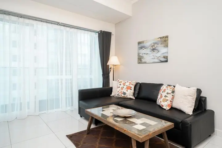 Дубай: Design apartment with stunning view of Palm Island