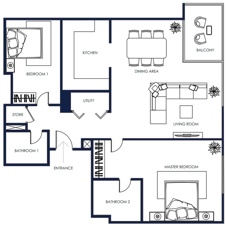 Дубай: 1B-Bellevue Tower 2-1902 by bnbme homes
