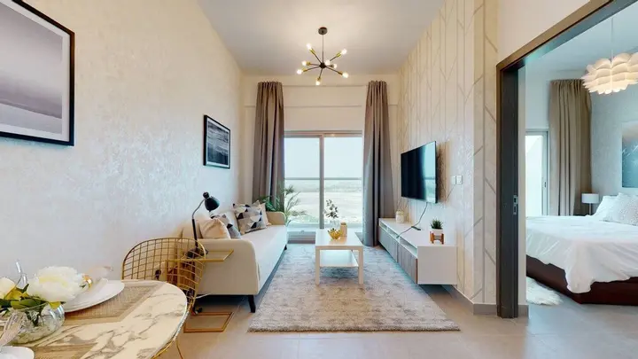 Дубай: Luxe - Modern Nordic 1 Bedroom 1 Sofa Bed
