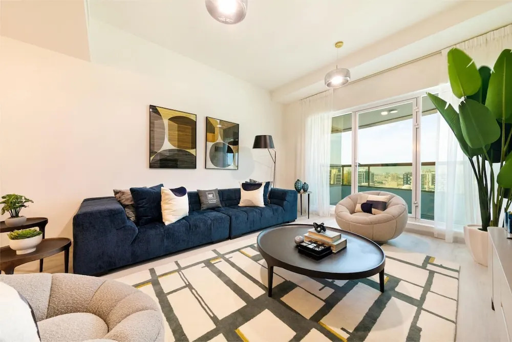 Дубай: Stylish 2BR Close to Dubai Future Museum Difc