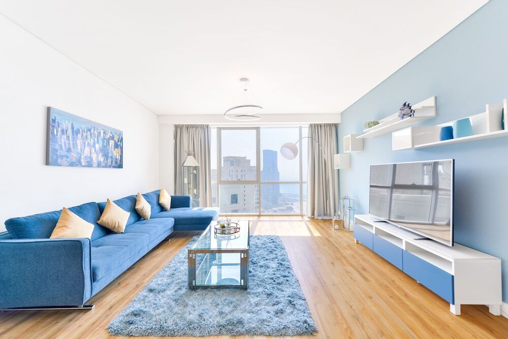 Дубай: JBR - Al Fattan Sea View 48th floor - Free Beach Resorts Access!