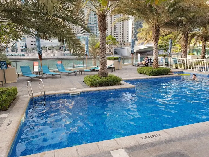 Дубай: Superb place 180 degrees marina sea view