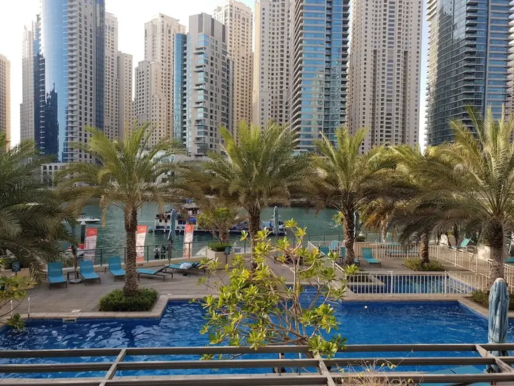 Дубай: Superb place 180 degrees marina sea view