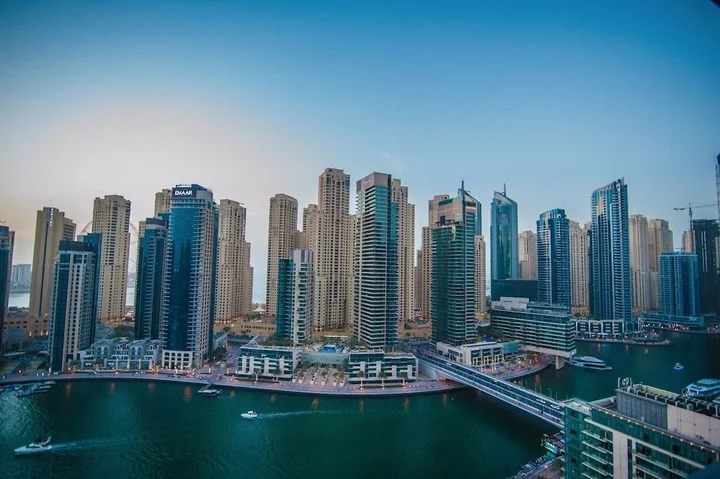 Дубай: Superb place 180 degrees marina sea view