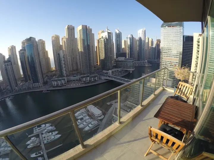 Дубай: Superb place 180 degrees marina sea view