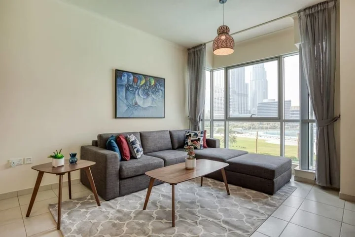 Дубай: Premium Apt - Full Burj Khalifa & Fountain View!