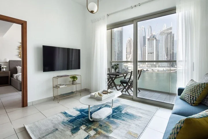 Дубай: Elegantly Modern 1BR With Lovely Marina Views!