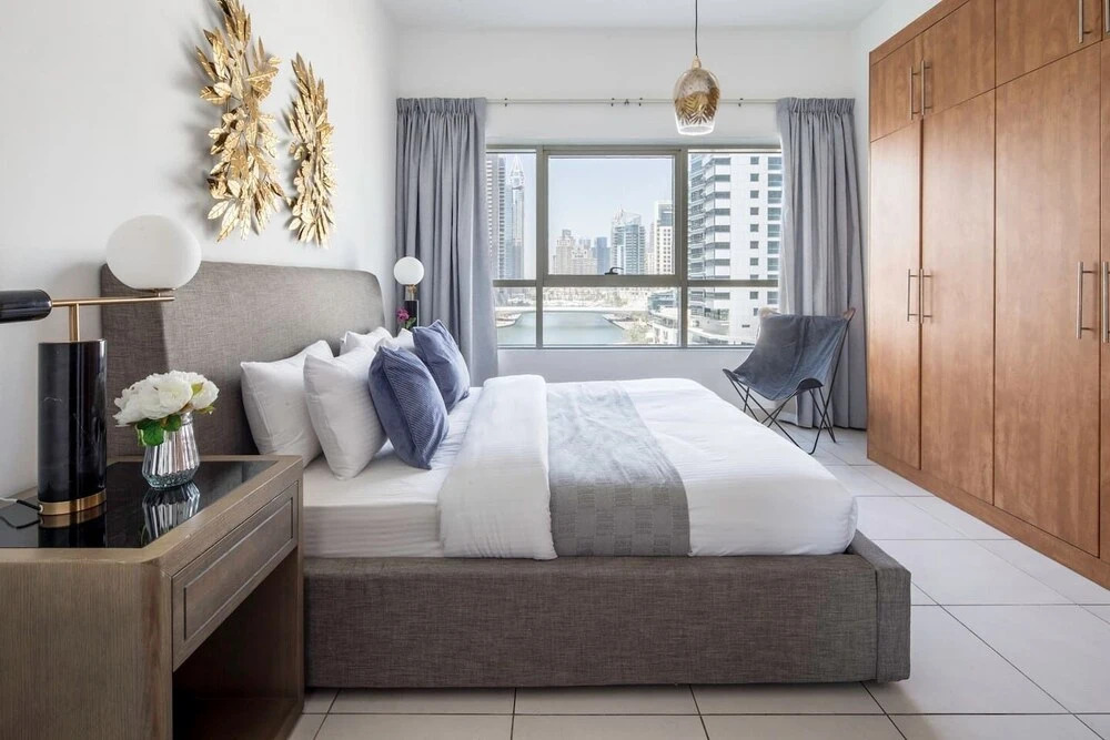 Дубай: Elegantly Modern 1BR With Lovely Marina Views!