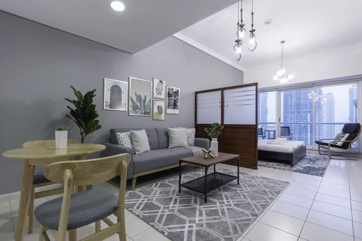 Дубай: Homely Studio in JLT With Amazing Views of Dubai Marina