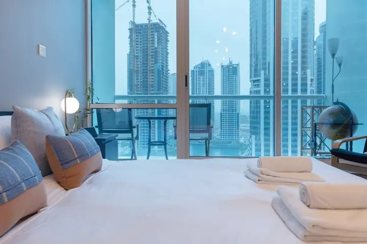Дубай: Homely Studio in JLT With Amazing Views of Dubai Marina