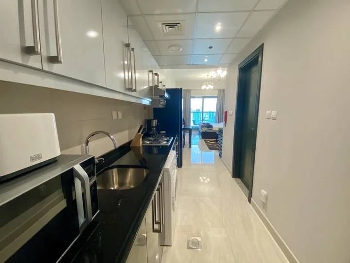 Дубай: Апартаменты Studio | Burj khalifa & Lake view | Business Bay