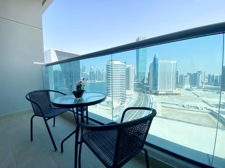 Дубай: Апартаменты Studio | Burj khalifa & Lake view | Business Bay