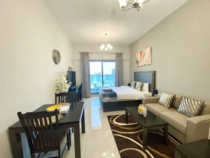 Дубай: Апартаменты Studio | Burj khalifa & Lake view | Business Bay