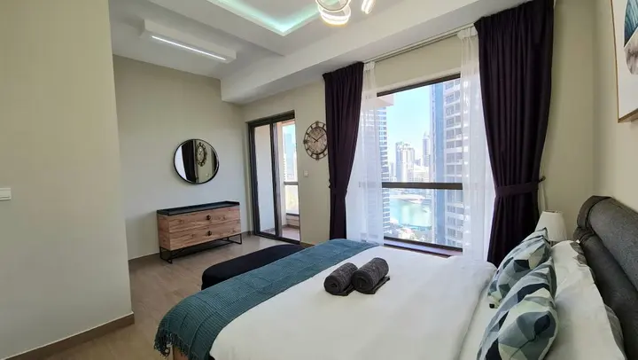 Дубай: Апартаменты Marco Polo - High-rise 1BR Apt with Amazing Marina Views
