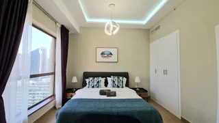 Дубай: Апартаменты Marco Polo - High-rise 1BR Apt with Amazing Marina Views