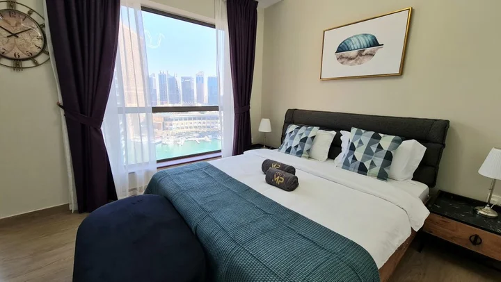 Дубай: Апартаменты Marco Polo - High-rise 1BR Apt with Amazing Marina Views