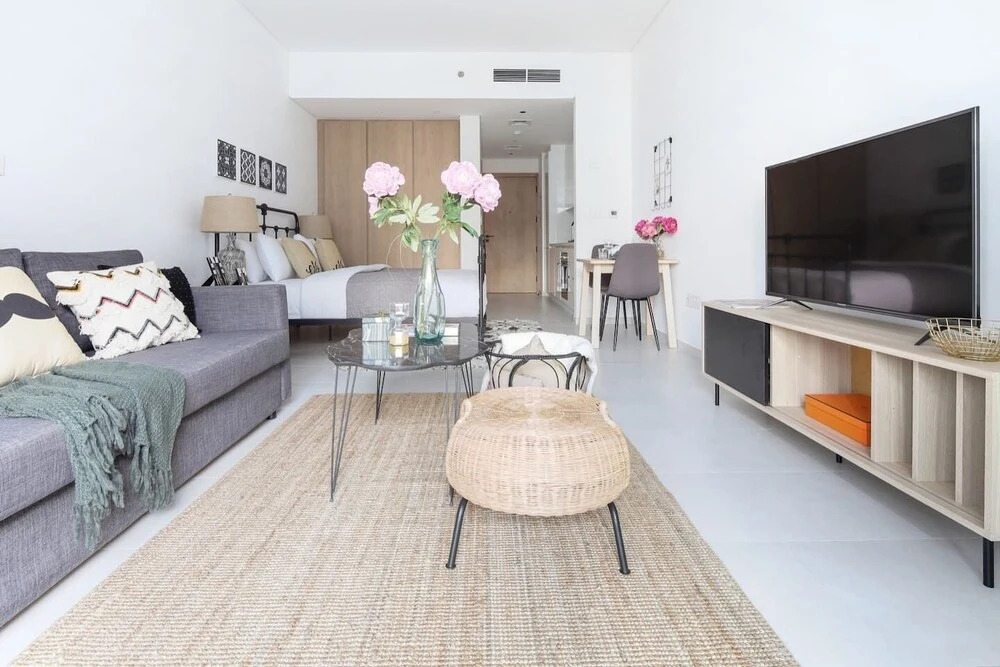Дубай: Stunning Studio w/ Burj Khalifa View!