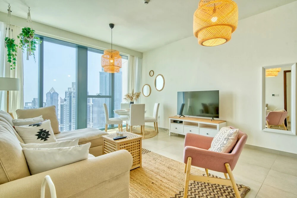 Дубай: Boho-Chic Cosy 1BR, minutes to Burj Khalifa
