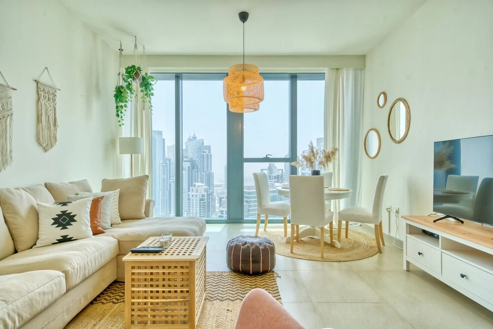 Дубай: Boho-Chic Cosy 1BR, minutes to Burj Khalifa