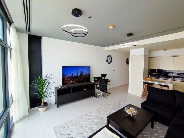 Дубай: SuperHost- Bright&Stylish 1BR-Index Tower-Burj View