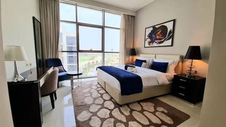 Дубай: Marco Polo - Serene 1 BR APT amidst Golf Course with Gym & Pool