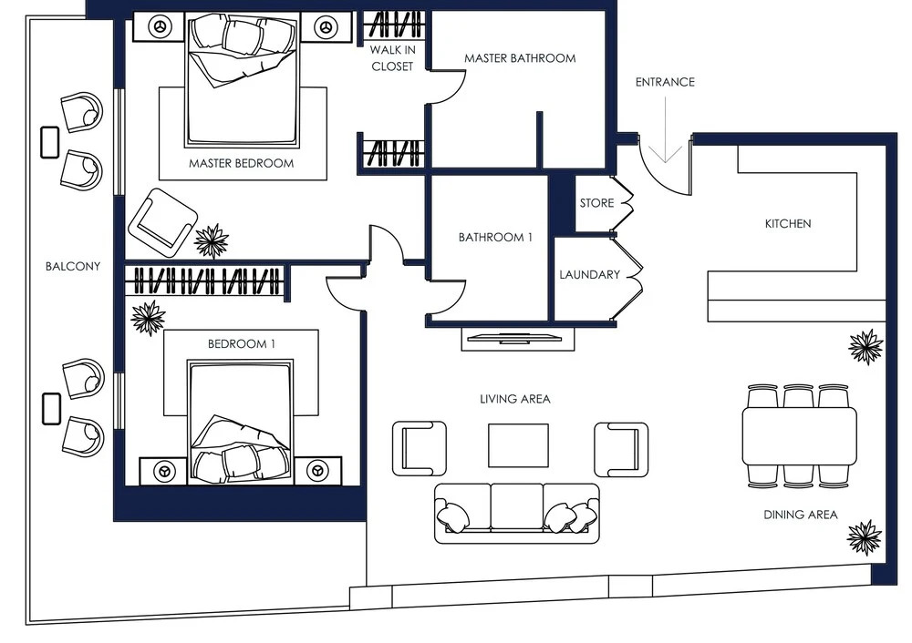Дубай: 2B-Fairways West-301 by bnbme homes
