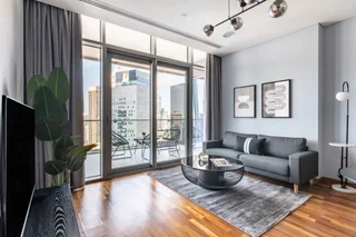 Дубай: Апартаменты Silkhaus Spacious High Floor 1bdr In Difc With Stunning Balcony
