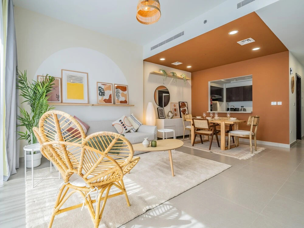 Дубай: Monty - Bohemian Treasure 1BR, 5-min to Dubai Mall
